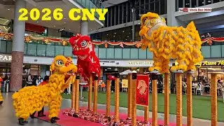 2026 CNY Acrobatic Lion Dance Performance @ KL Gateway Mall #少林五祖