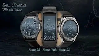 Sea Storm Digital Watch Face - Animated Preview