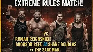Roman Reigns'24 vs. Bronson Reed vs. Shane Douglas vs. Sandman - ECW TV Title - WWE 2K25
