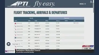 Many morning flights in, out of PTI Airport in Greensboro canceled or delayed amid winter storm