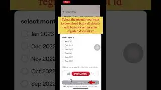 Month Wise Call Details Download in Vi App #shorts #viral #apple #vodafone