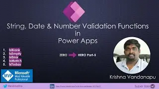 String Date and Number Validation Functions in Power Apps