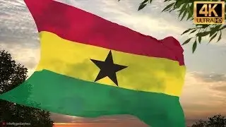 Ghanaian Flag & National Anthem 4K [CC]