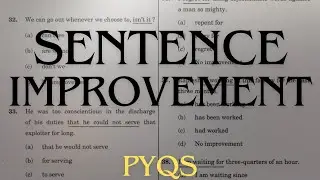 Sentence Improvement PYQs CDS | 2016-2024