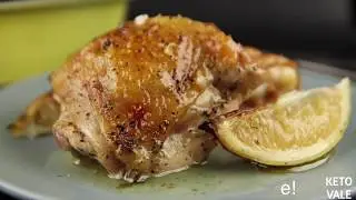 Oven Baked Lemon Garlic Chicken Thighs - Low Carb Recipe