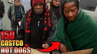 I Fed The Homeless Costco Hot Dogs in Los Angeles!