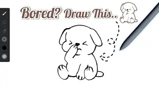 Cute Things To Draw When Bored🥱✨️| Easy Drawing ✍️💕 | Cute Puppy Drawing🐶✨️
