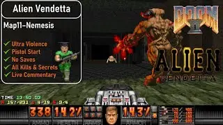 Alien Vendetta Map11 - Nemesis [Doom 2, UV, Pistol, 100%]