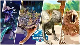 ALL UNIQUE RAID BOSS BATTLES (JURASSIC WORLD ALIVE)