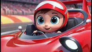 three racing cars learn red blue green | color song for kids | fast learning fun with rhyme zoo