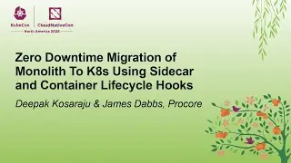 Zero Downtime Migration of Monolith To K8s Using Sidecar and Contai... Deepak Kosaraju & James Dabbs