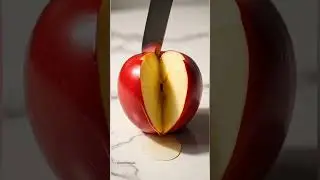 🍎🔪 Satisfying Apple Slice ASMR Loop | Crisp Knife Cutting Sounds 😌🎧 #asmr #viral #ai #apple