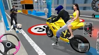 New Yellow Super Racing Motor Bike In Parking 3D Driving Class Simulator #jia Gaming# 
