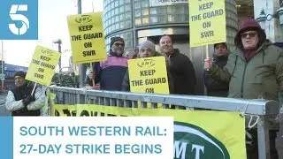 South Western Railway strike: 27-day walkout begins | 5 News