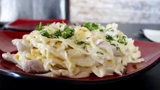 Chicken Fettucini Alfredo made with Astro&reg; Original Balkan Style Yogourt