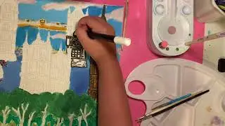 London, UK Water Painting 🎨 Ella's Fun Art