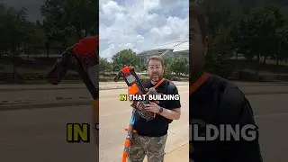 Hiding a blaster in AT&T stadium for Jared's Epic Blaster Battle X #toys #toycollector #nerf