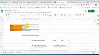 How to Data entry in google sheet