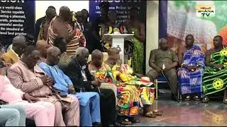 Asantehene, Otumfuo Osei Tutu at police Headquarters. 