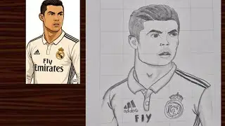 Sketching Cristiano Ronaldo | Drawing Tutorial step by step for beginners