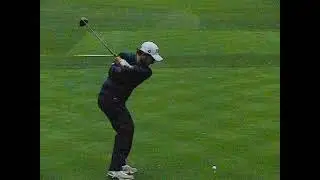 Alexander Levy - Driver golf swing (down-the-line view), British Masters Woburn 2015