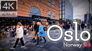 👣Walk with Me in Norway | Tjuvholmen & Aker Brygge in Oslo | 4K experience | Autumn 2023👣