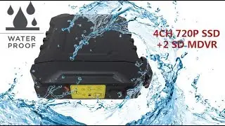 Waterproof 4CH 720P SSD+2 SD card Mobile DVR/MDVR