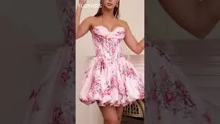 Flormiss-Ball-Gown Sweetheart Pleated Short/Mini Corset Dress #flormiss #fashion #dress