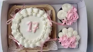Vintage Bento Cake w/ Cupcakes