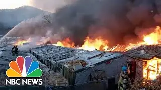 60 homes destroyed as fire rips through Seoul shanty town