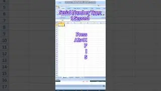 Excel Serial number Type 1 Second