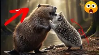 Hedgehog vs. Beaver: A Brave Mother Defends Her Survivors