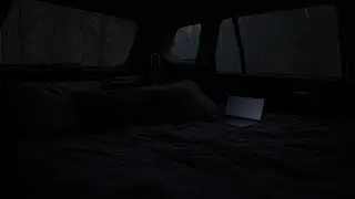 No Ads Deep Sleep Rain & Thunder ⛈️ in Car 🚗 Relaxing White Noise Sleeping 😴