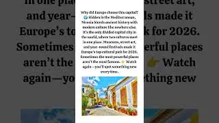Why Europe Chose This Capital #ytshorts #shorts