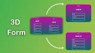 3D Forms using HTML, CSS and JavaScript | How to create 3D registration and login form  | Html, Js