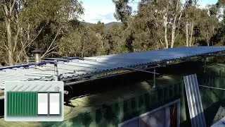 Shipping Container House - Sunroof for catching water