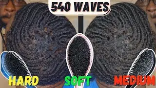 540 Waves Brush Angles | HOW TO USE HARD, MEDIUM & SOFT BRUSH💯🌊