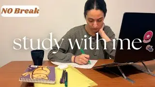 1 Hour Study with Me 📖⏳ | No Breaks Session 📚 | Library Sound Ambience 🎶📚