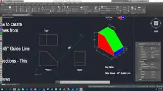 How to create Front, Top, Side Views - Orthographic Projection  3