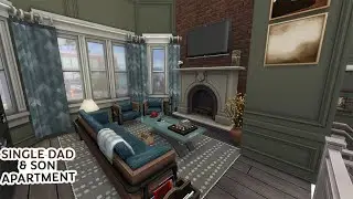 Sims 4 Dad Raising Teen Son Apartment | Sims 4 Speed Build (CC)
