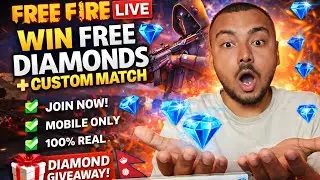 🎁 FREE FIRE Diamond Giveaway + Custom Match LIVE! 💎🔥
