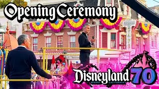 Disneyland 70th Anniversary Ceremony with Bob Iger, Josh D&rsquo;Amaro, and Cast Members