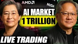 LIVE TRADING: $AMD targets 1TRILLION AI Market, Price Action Analysis for $NVDA $AAPL $TSLA