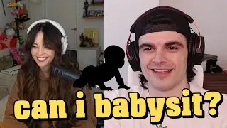 Foolish ASKS Valkyrae if He Can Babysit Her Babies