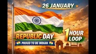 🇮🇳 Republic Day 2026 🇮🇳 | National Flag 1 Hour Loop | Calm Patriotic Instrumental
