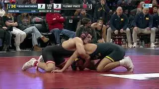 174 lbs: Michigan's Beau Mantanona vs. Rutgers' Lenny Pinto | Michigan Wrestling