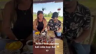 Pertama kali bule nyobain kopi Bali asli 🌴☕Rasa lokal, vibe Bali,  #shorts #fyp #coffee