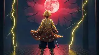 ⚡ Rainy Night with Zenitsu 🌙🌧️ | Thunderstorm Anime Live 🔥9