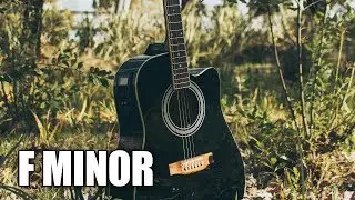 Acoustic Folk Guitar Backing Track In F Minor | Summer