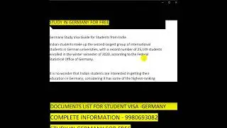 STUDENT VISA CHECKLIST FOR  GERMANY #studentvisa #germanstudentvisa #shorts
